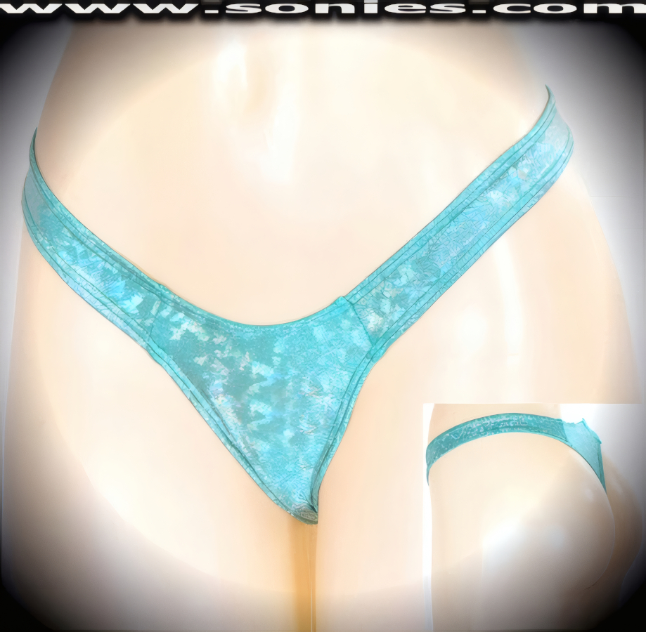 Mandie Lycra dance-wear thong panty with low scoop front