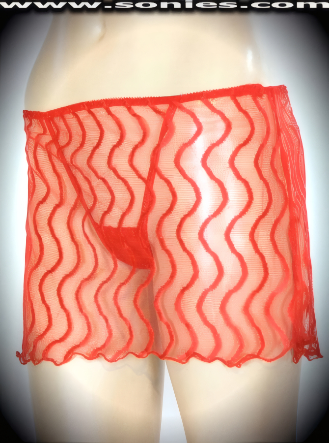 Seriphus Mesh Micro-Skirt with Attached Thong