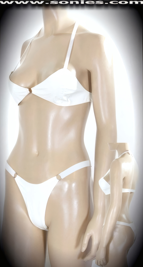 Harmonia Vinyl Halter Top and Thong Set