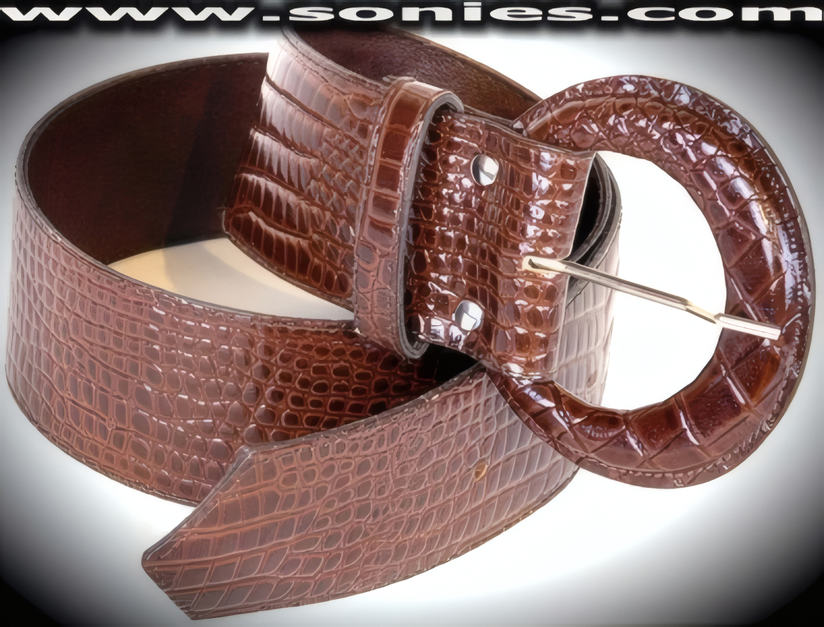 Amazon crocodile patterned vinyl hip belt