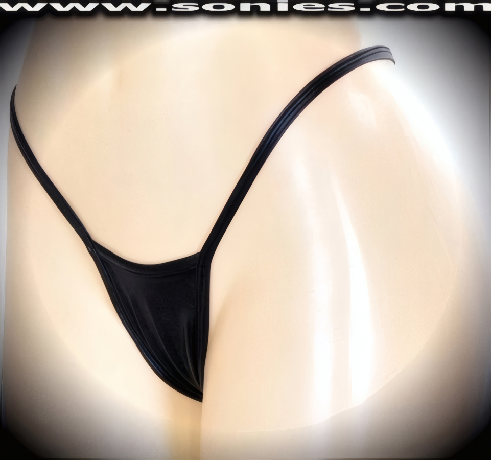 Akhatovna Liquid Lamé Lycra Micro Thong Panty