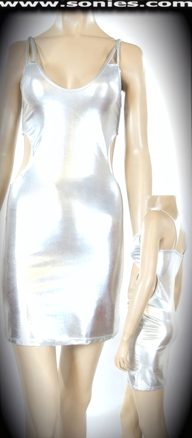Gongga Shan Lamé Lycra Micro-Mini Dress