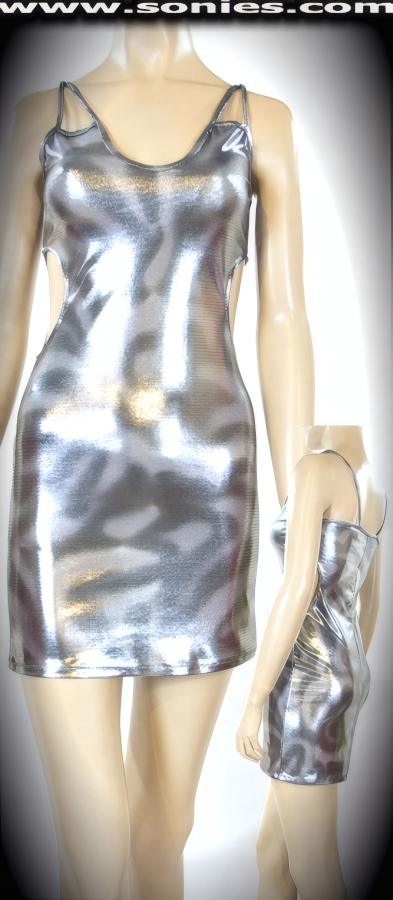 Irma Psychedelic Foil Micro-Dress