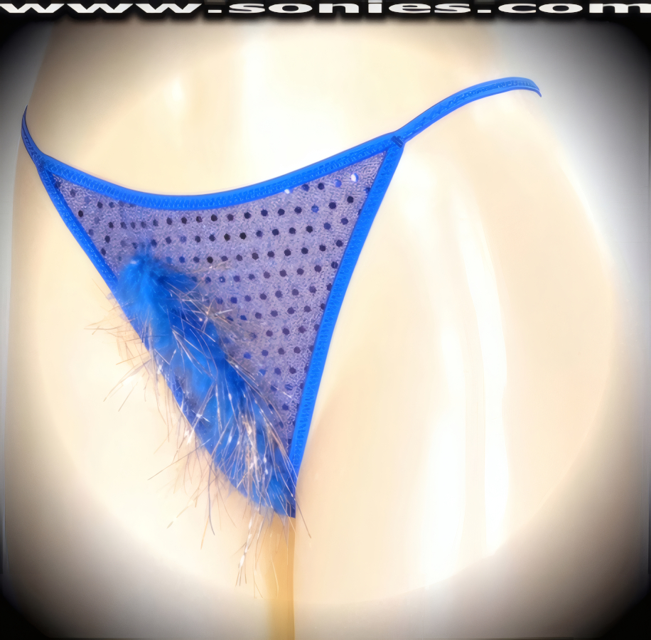 Kailash Low-Rise Lurex Knit G-String Panty with Sequins