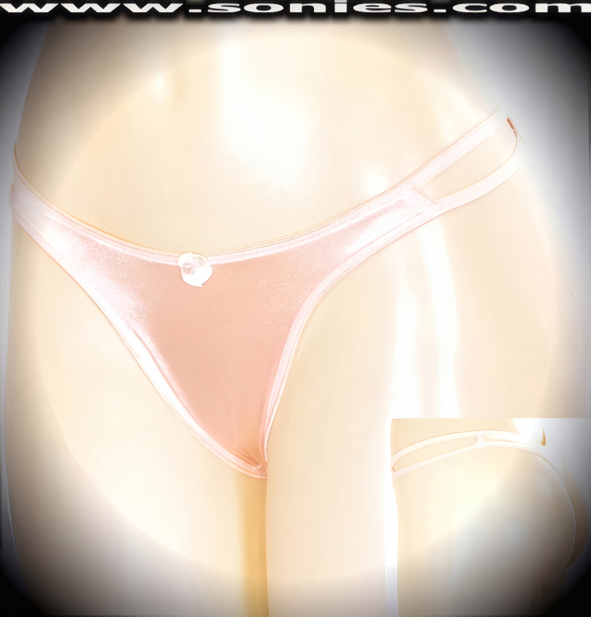 Kamet Low-Rise Satin Lycra Thong Panty with Strappy Cutouts