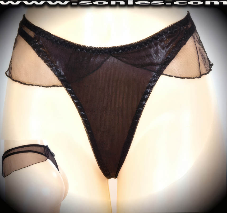 Barwa Lycra Mesh Thong Panty