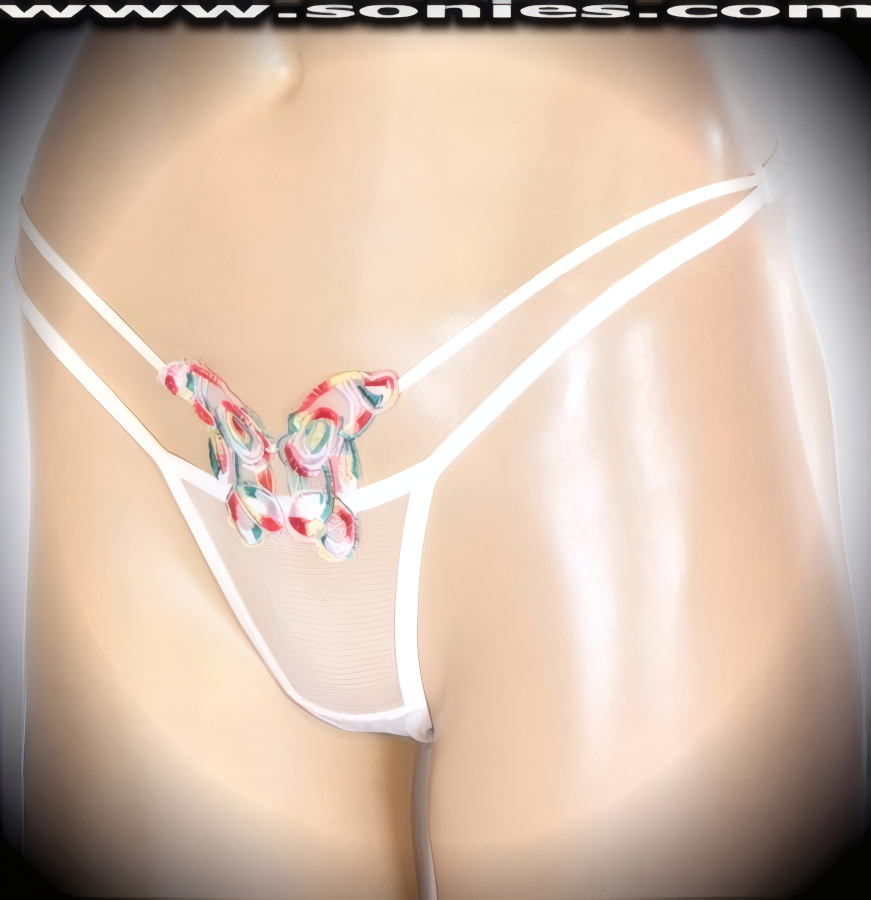 Martita Dance-Wear Low-Rise Mesh & Butterfly Thong Panty