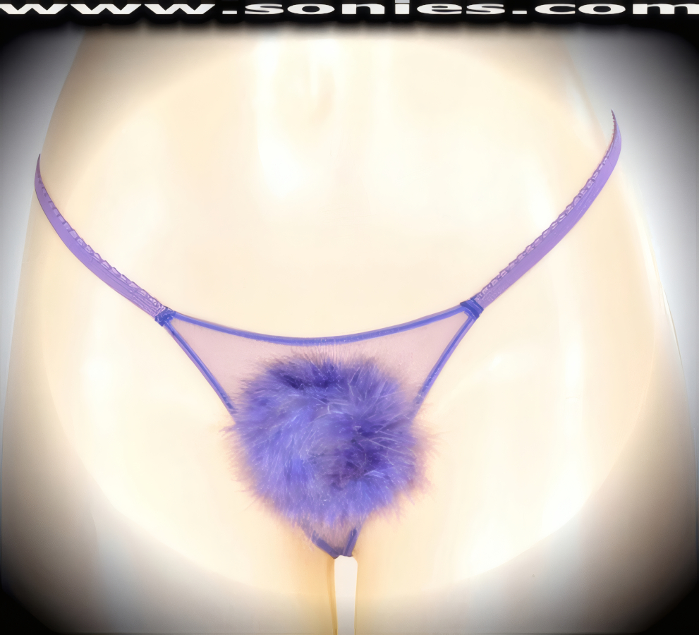 Baintha Low-Rise Mesh Marabou G-String Panty