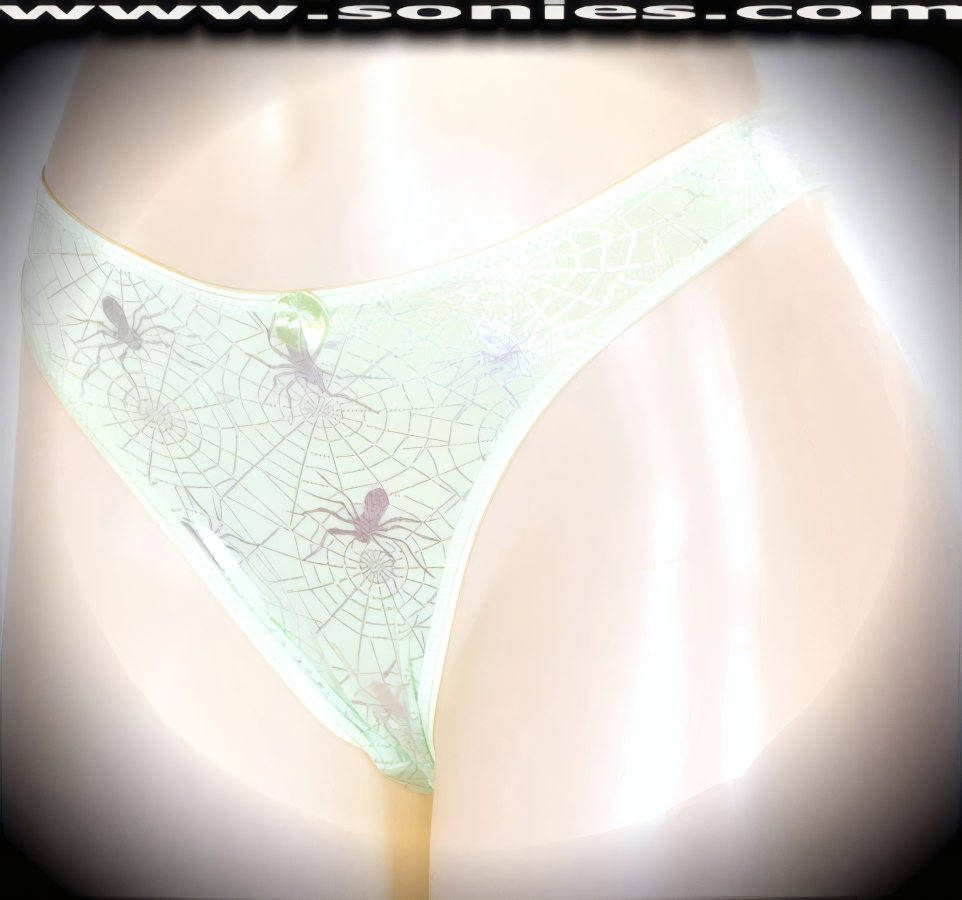 Haramosh Low-Rise Lycra Spider Foil Thong Panty