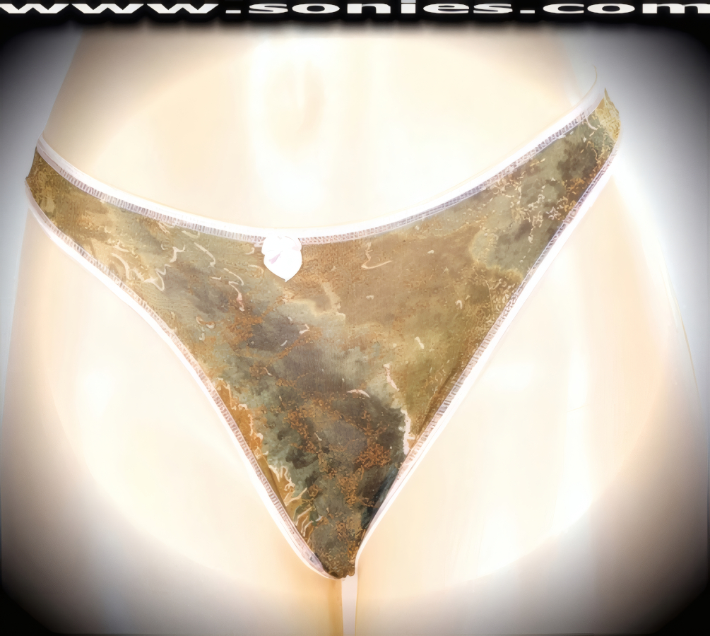 Kunyang Low-Rise Glitter Foil Lycra Thong Panty