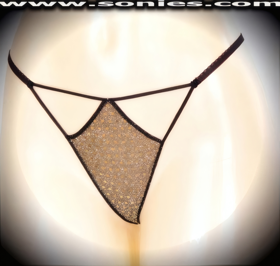 Lita Dance-Wear Low-Rise Mesh & Sequin G-String Panty