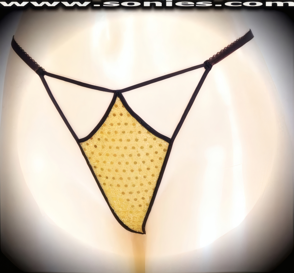 Lita Dance-Wear Low-Rise Mesh & Sequin G-String Panty