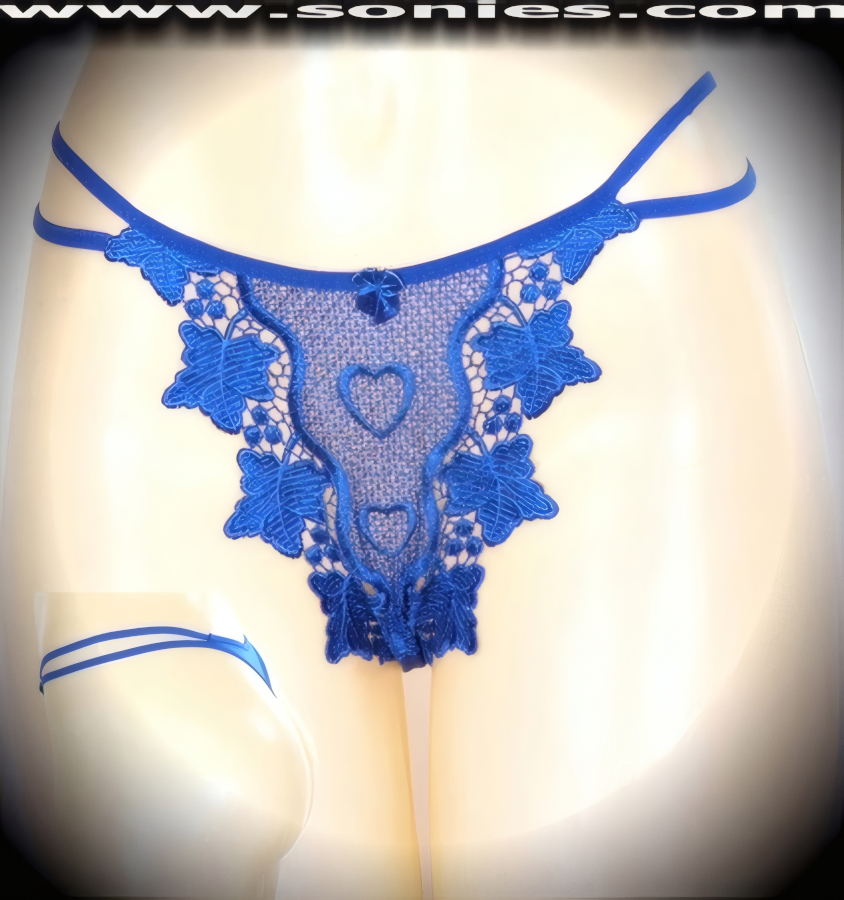Caÿster Dance-Wear Low-Rise Lace & Lycra Thong Panty